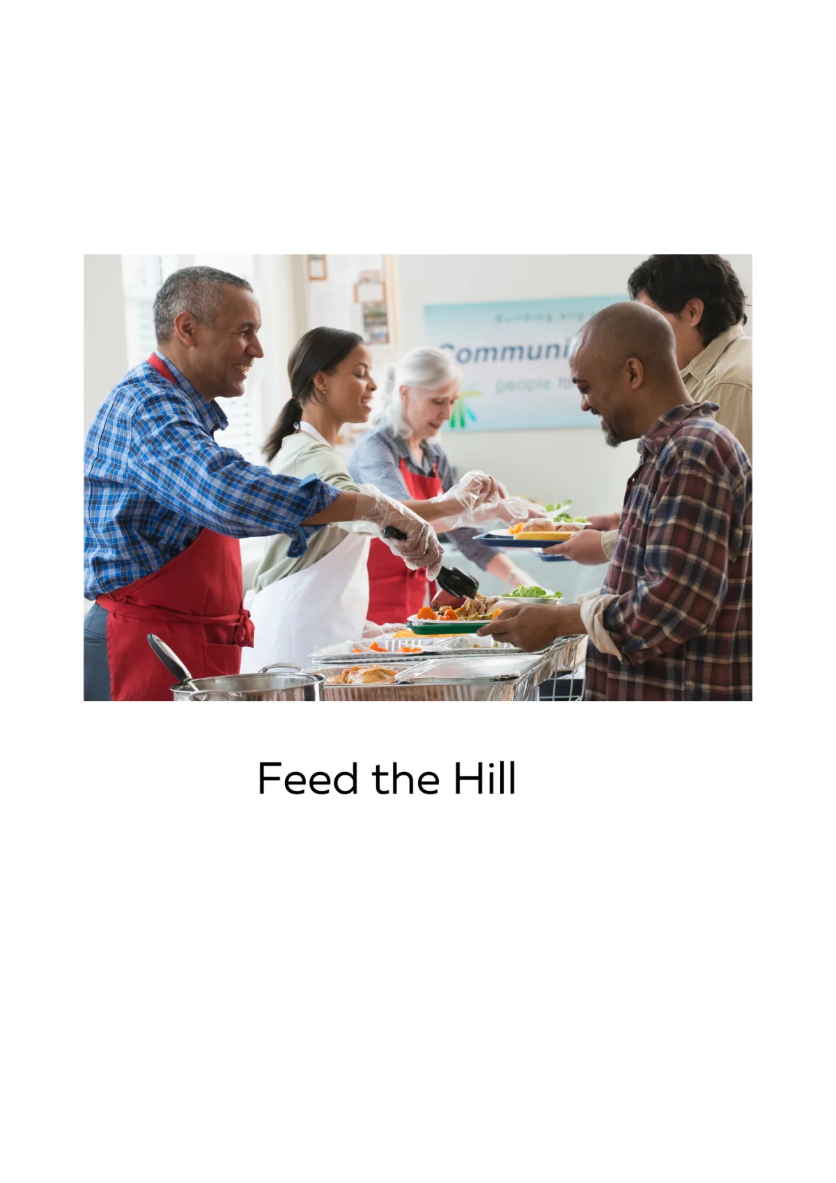 Community members taking part in a Kinship Kitchen activity